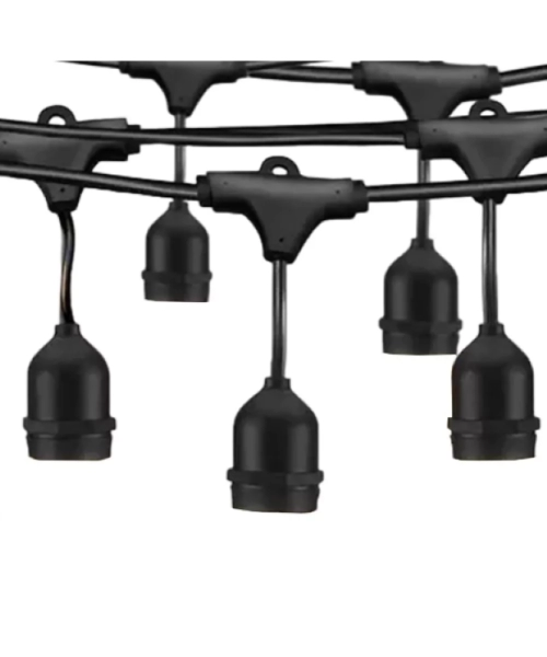 Varal de Luzes 50mt com 50 Soquetes Elegomes